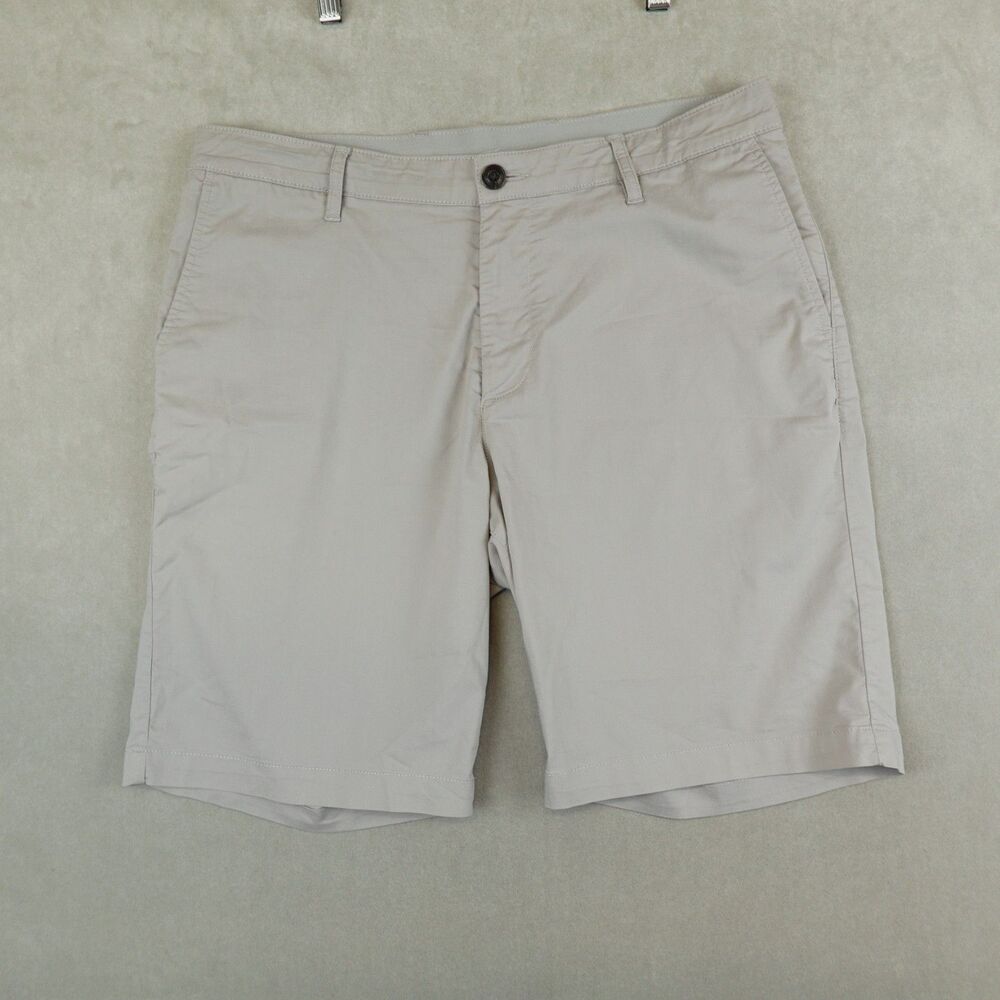 Faherty Movement Chino Short Size 34 Gray 9" Inseam